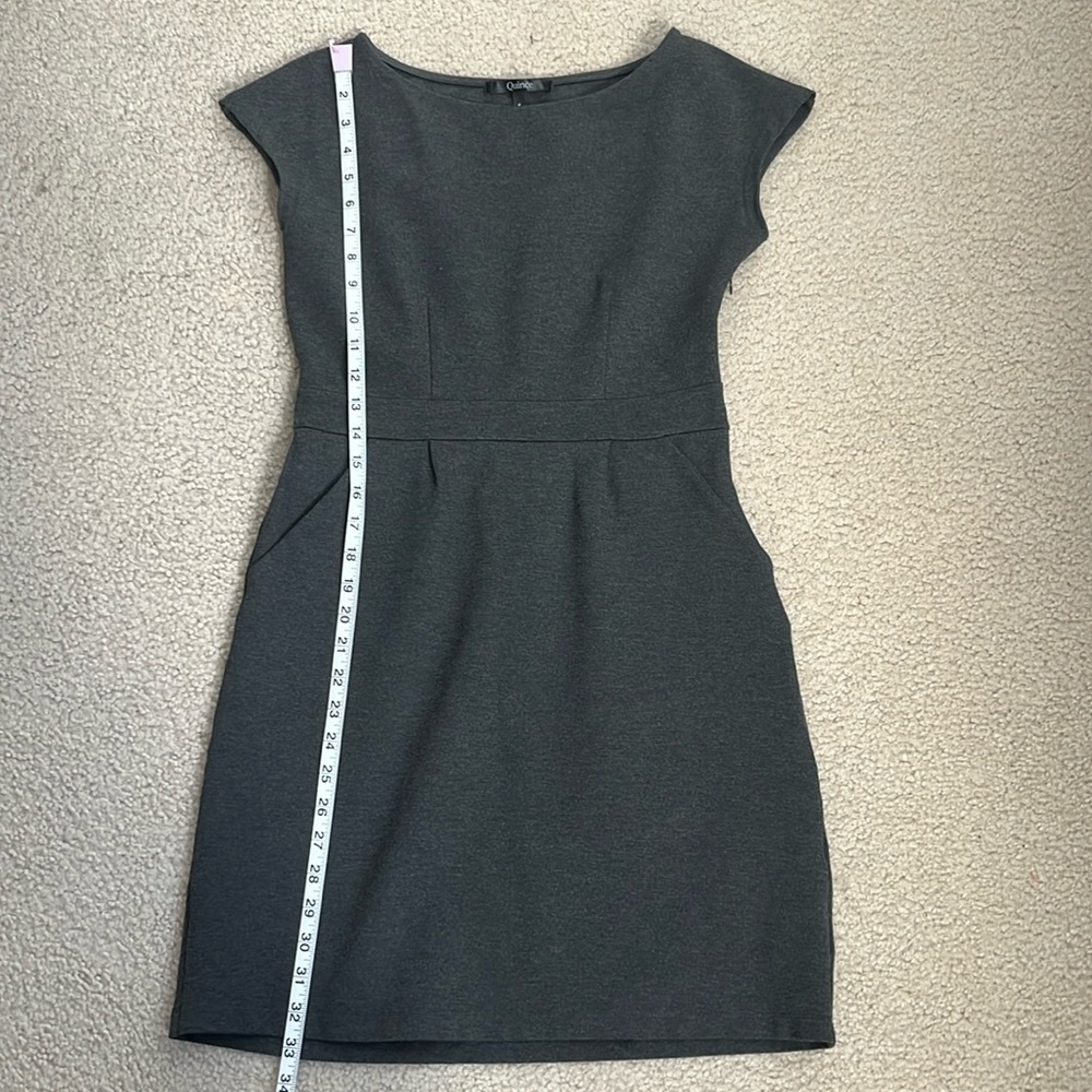 QUINCE Ultra-Stretch Ponte Cap Sleeve Dress